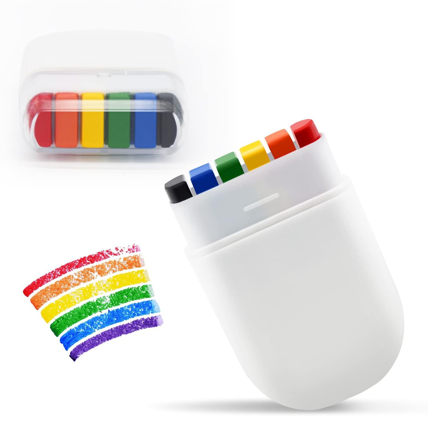 Rainbow Pride Flag Face Paint - Gay Pride Rainbow Stripe Fan Brush Stick, Face and Body Paint for Gay Pride Parade, Pride Month Celebrations, Cosplay