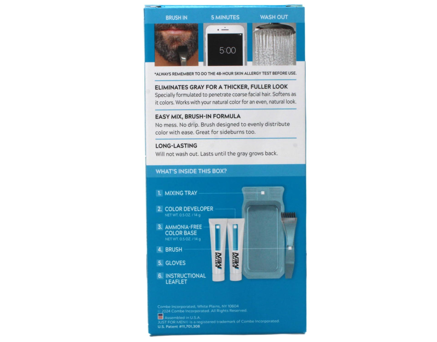 JUST FOR MEN Mustache & Beard Brush-In Color Gel, Blond M-10/15 1 Each (Pack of 5)