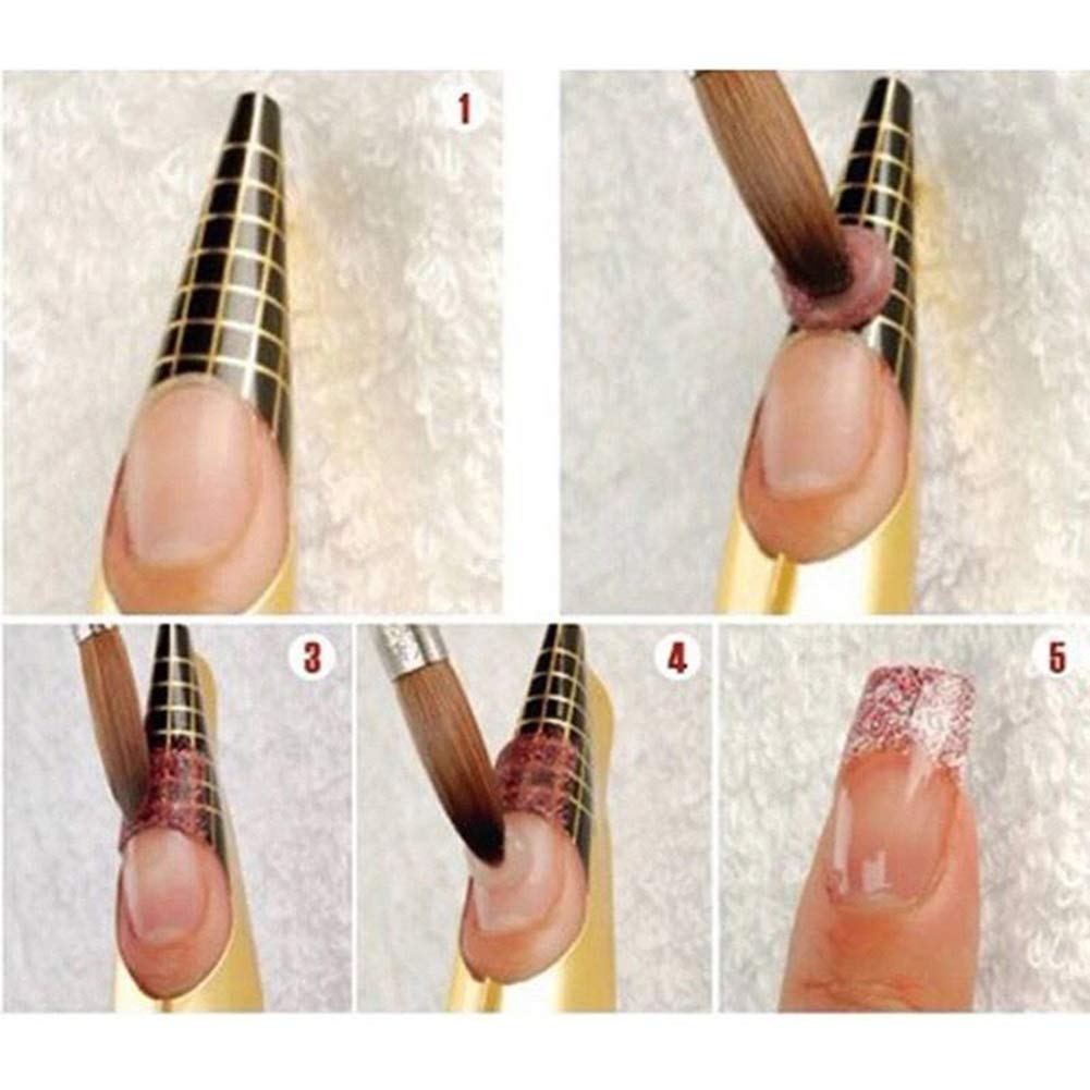 Beuniar 500Pcs Nail Extension Forms Guide Stickers UV Gel Nails Art Form Shaper Acrylic French DIY Tool Manicure Design