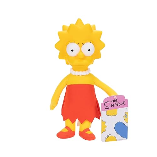 Disney The Simpsons Lisa Plush Features Soft Fabric Body with Sculpted Head Officially Licensed