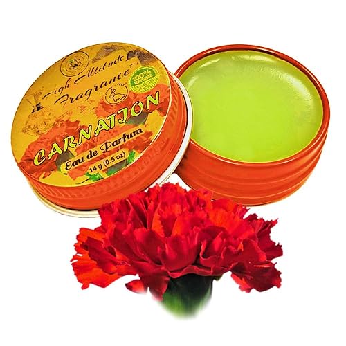CARNATION Perfume - Eau de Parfum - Solid Balm - Natural Essential Oils Aromatherapy Fragrance (Dianthus Caryophyllus, Lily Fresh Green Floral Spicy