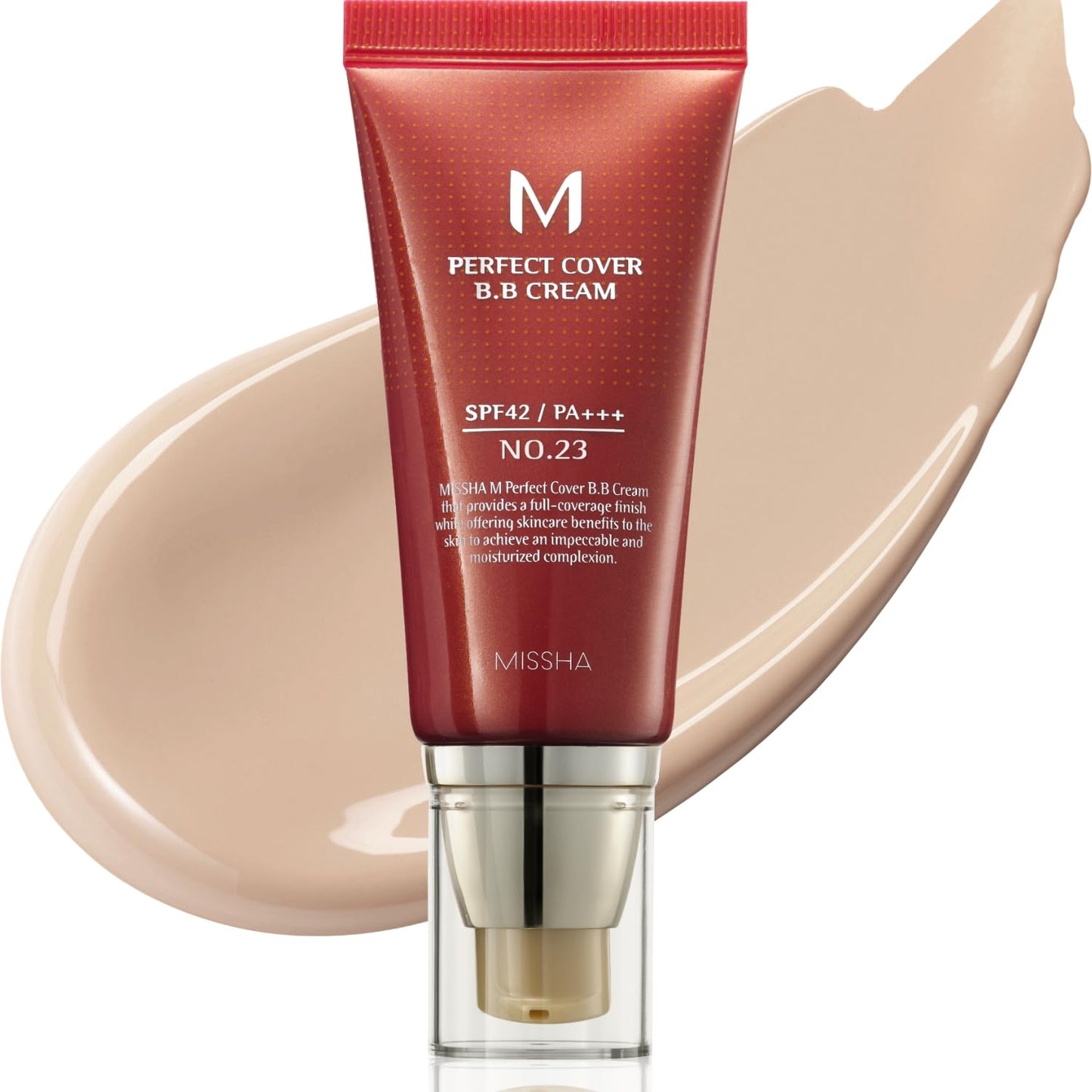 MISSHA M Perfect Cover BB Cream No.23 Natural Beige -Light/Medium with Cool/Neutral Undertone SPF 42 PA +++ 1.69 Fl Oz - Tinted Moisturizer for face Beauty and Personal Care MISSHA