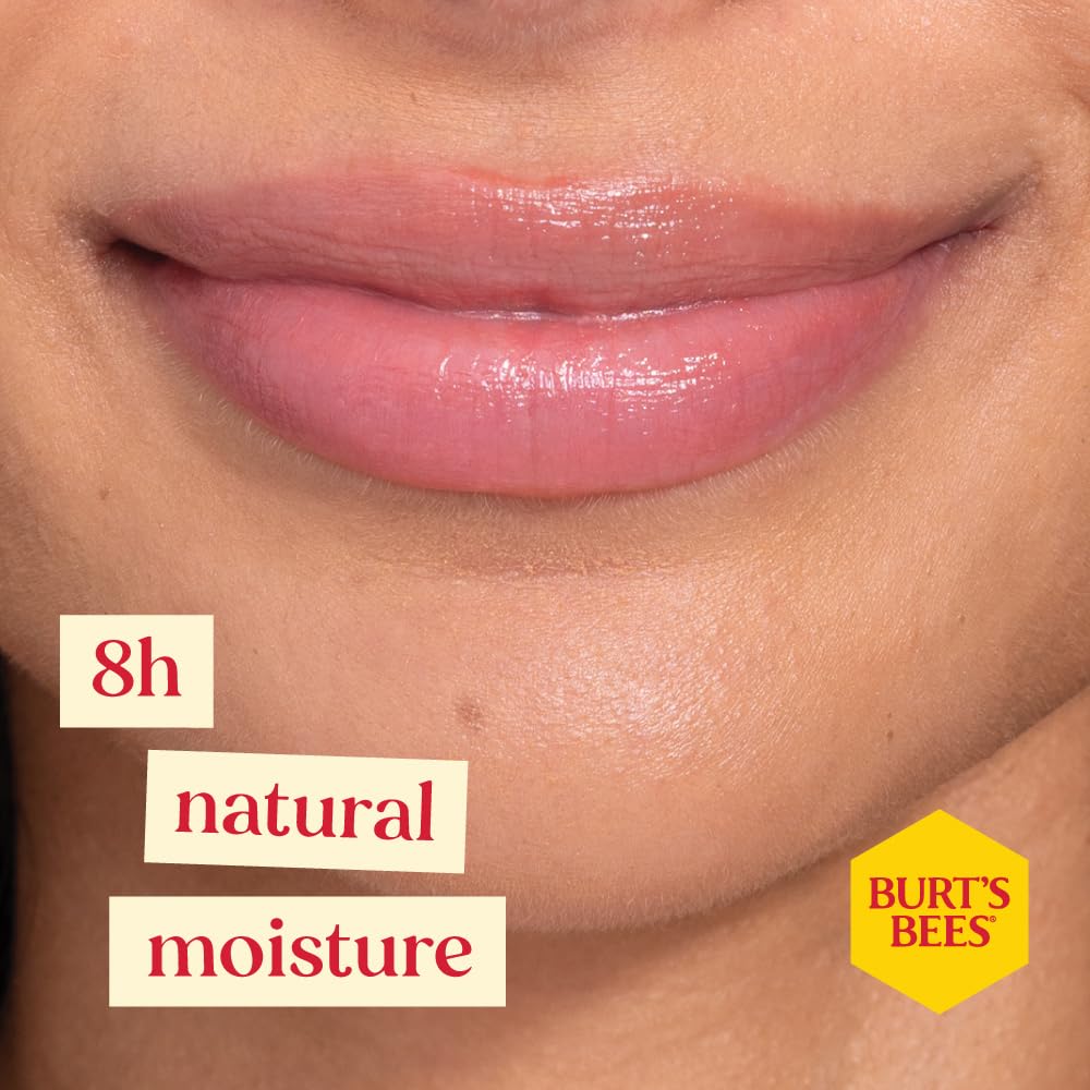 Burts Bees 100% Natural Tinted Lip Balm, Pink Blossom with Shea Butter & Botanical Waxes 1 Tube