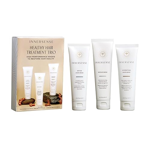 INNERSENSE - Healthy Hair Treatment Trio | Detox, Repair, + Hydrating Hair Masks (2 oz each) | Detoxify, Hydrate, Repair | For Women & Men