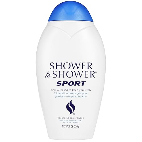 Shower to Shower Sport Body Powder for Men & Women, Talc Free, Sweat Absorbing, Prevents Chafing & Odor,Deodorizing All Over Body Powder for Long