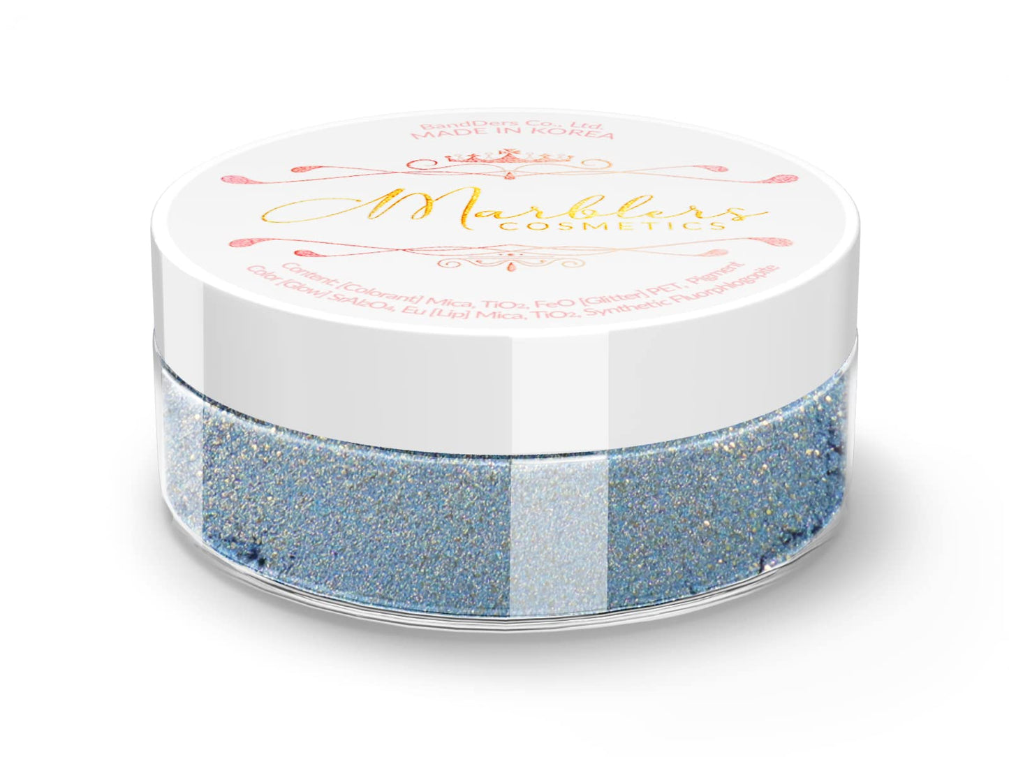 MARBLERS Glitter Mica Powder [Starry Night Blue] 0.14oz (4g) | Glitter Mica | Highly Pigmented | Non-Toxic, Vegan, Cruelty-Free | Eyeshadow, Body