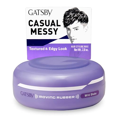 GATSBY Moving Rubber Wild Shake Hair Wax, English Version, 80g/2.8oz