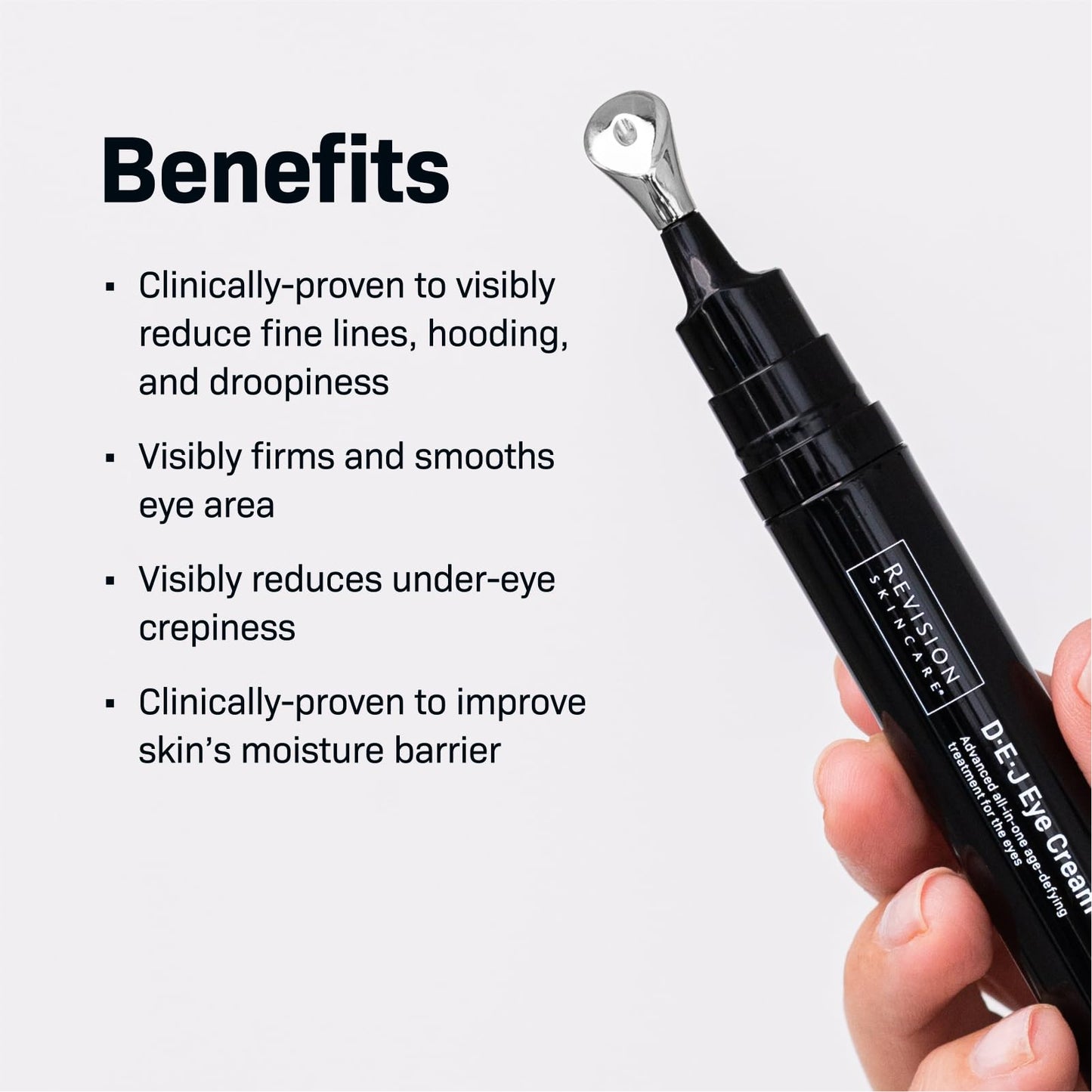 Revision Skincare D·E·J Eye Cream®, Clinically Proven to Reduce Under-Eye Fine Lines and Wrinkles with Peptides and Hyaluronic Acid for a Firmer