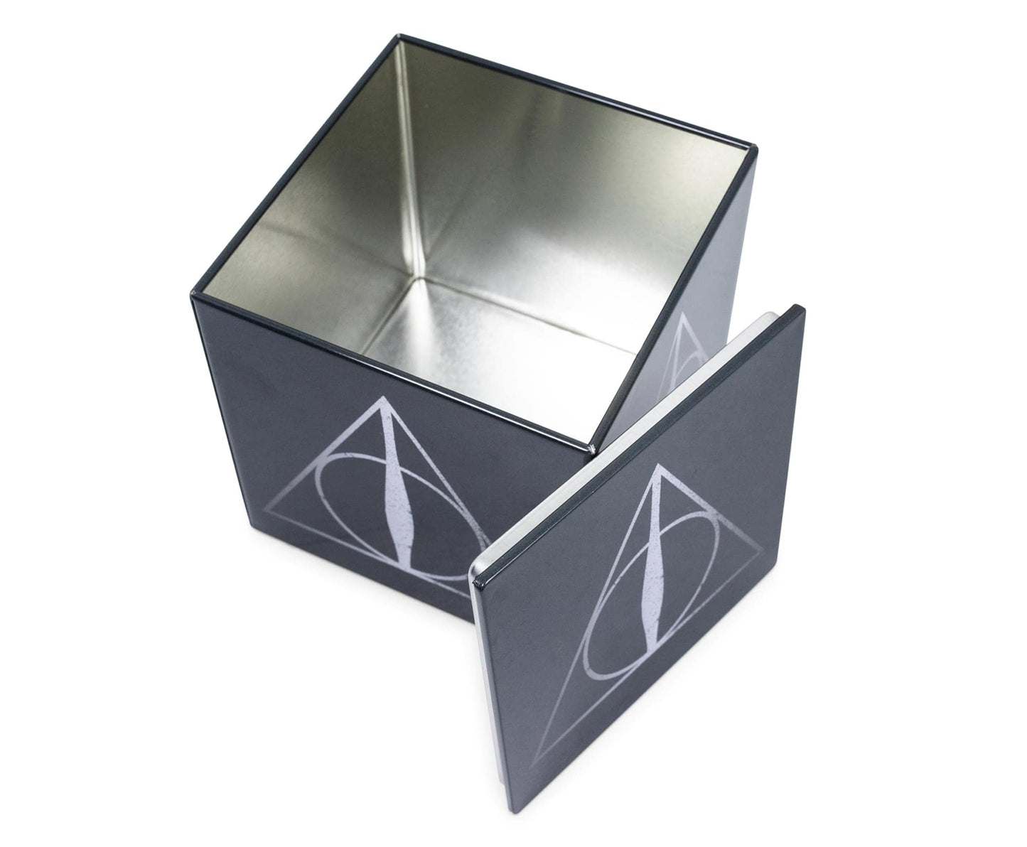 Harry Potter Deathly Hallows 4-Inch Tin Storage Box Cube Organizer with Lid | Basket Container, Cubby Cube Closet Organizer, Home Decor Playroom…