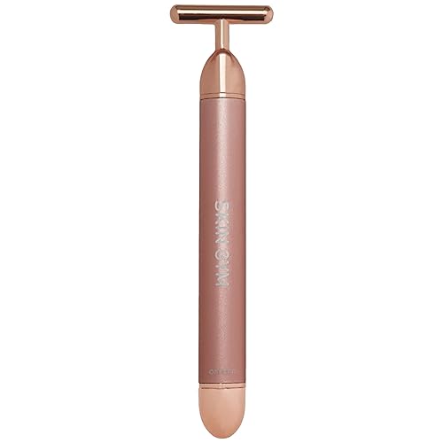 SKIN GYM Beauty Lifter Vibrating T-Bar Gold, Sonic Facial Massage Tool for Sculpting and Circulation
