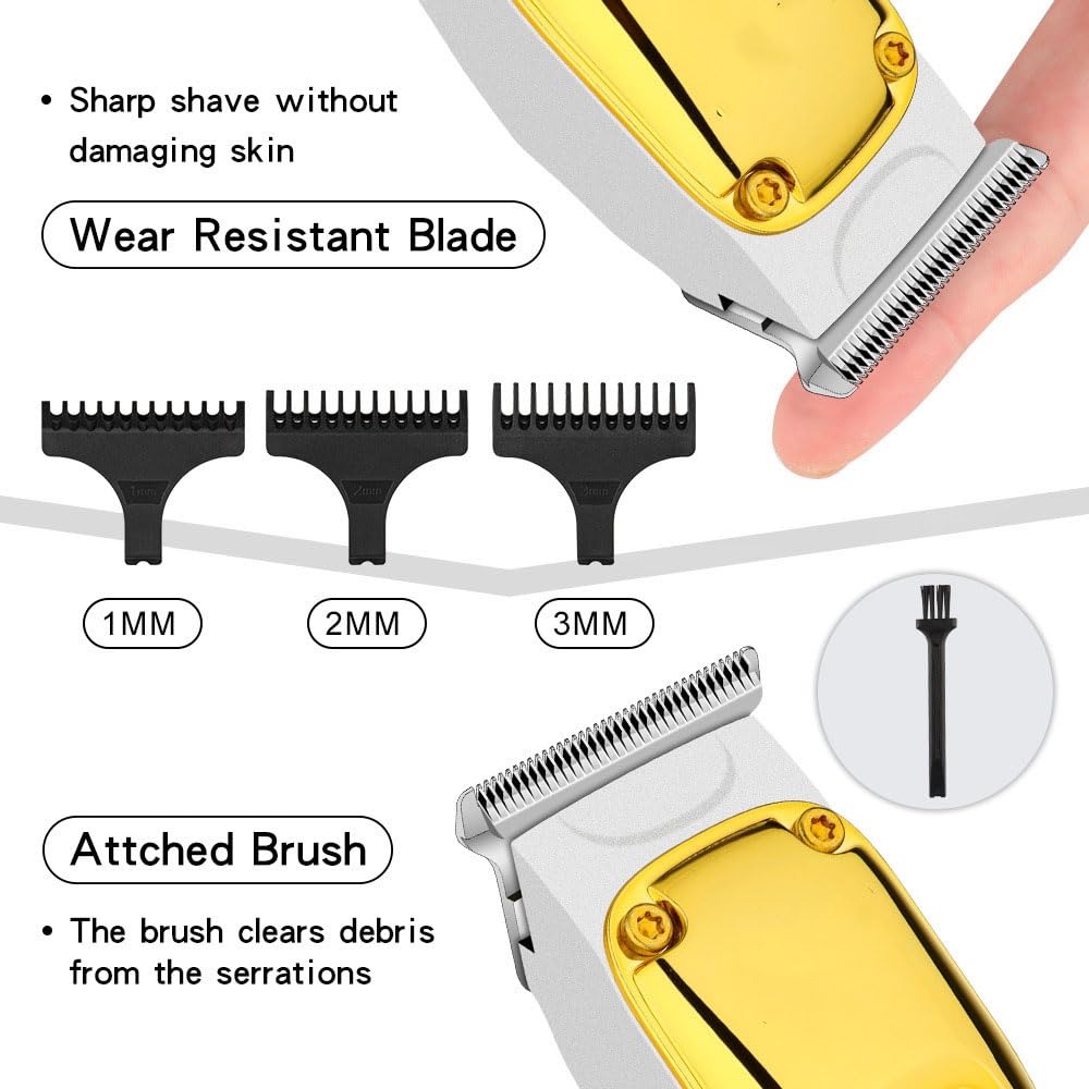 Hair Clippers for Men, Professional, Cordless & Trimmer Set, Super Quiet, for Cutting Kit with LED Display, 5W Powerful Motor, for Barber Home Use Beauty and Personal Care QDKVTNDJZ