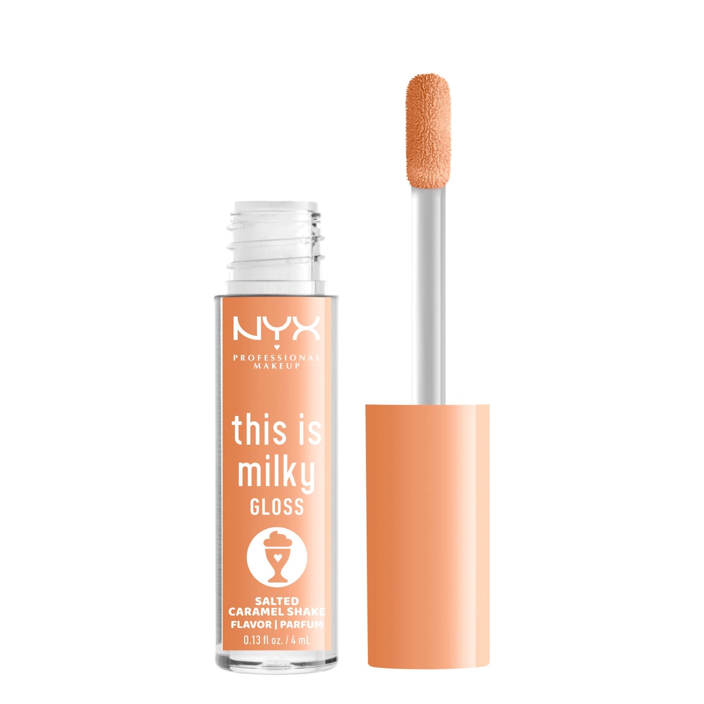 NYX PROFESSIONAL MAKEUP This Is Milky Gloss, Lip Gloss with 12 Hour Hydration, Vegan - Salted Caramel Shake (Caramel)