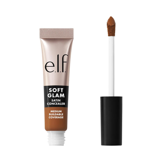 e.l.f. Soft Glam Satin Concealer, Medium Coverage For Blemishes & Under-Eye, Crease-Resistant, Long Lasting, Vegan , 50 Deep Warm Beauty & Personal Care e.l.f.