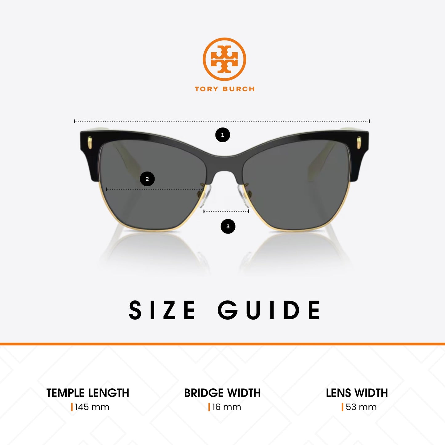 Tory Burch TY7199 198887 53MM Black/Dark Grey Cat Eye Sunglasses for Women +BUNDLE with ACCESSORY EYEWEAR KIT