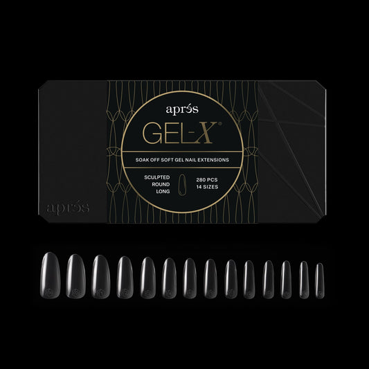 Apres Gel-X® Round Box of Nail Tips | 280 Gel-X Tips, Soft Tips, 14 Sizes 00-9 | Half-sizes Included (Sculpted Round Long, 280.00 Fl Oz (Pack of 1)) Beauty & Personal Care APRÉS
