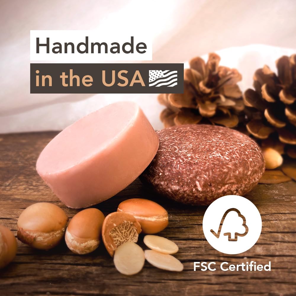 Shampoo and Conditioner Bar, Argan Oil - Sulfate Free Solid Shampoo and Conditioner Bars Set, Vegan Hair Care for All Hair Types, Long Lasting (120