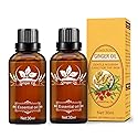 2 Pack Ginger Oil for Lymphatic Drainage, Vamotto Ginger Essential Oil for Swelling and Pain Skin Body Massage, Ginger Massage Oil Essential, SPA