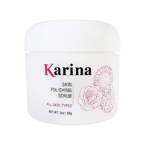 Karina Skin Polishing Scrub 2 oz (60g) - Ultra-Moisturizing Face Exfoliator for Combination to Dry Skin