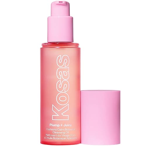 Kosas Plump + Juicy Cushiony Calm Botanical Cleansing Oil - Hydrating Makeup Remover for Sensitive Skin, Non-Greasy Oil Cleanser with Ceramides