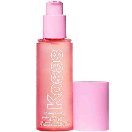 Kosas Plump + Juicy Cushiony Calm Botanical Cleansing Oil - Hydrating Makeup Remover for Sensitive Skin, Non-Greasy Oil Cleanser with Ceramides