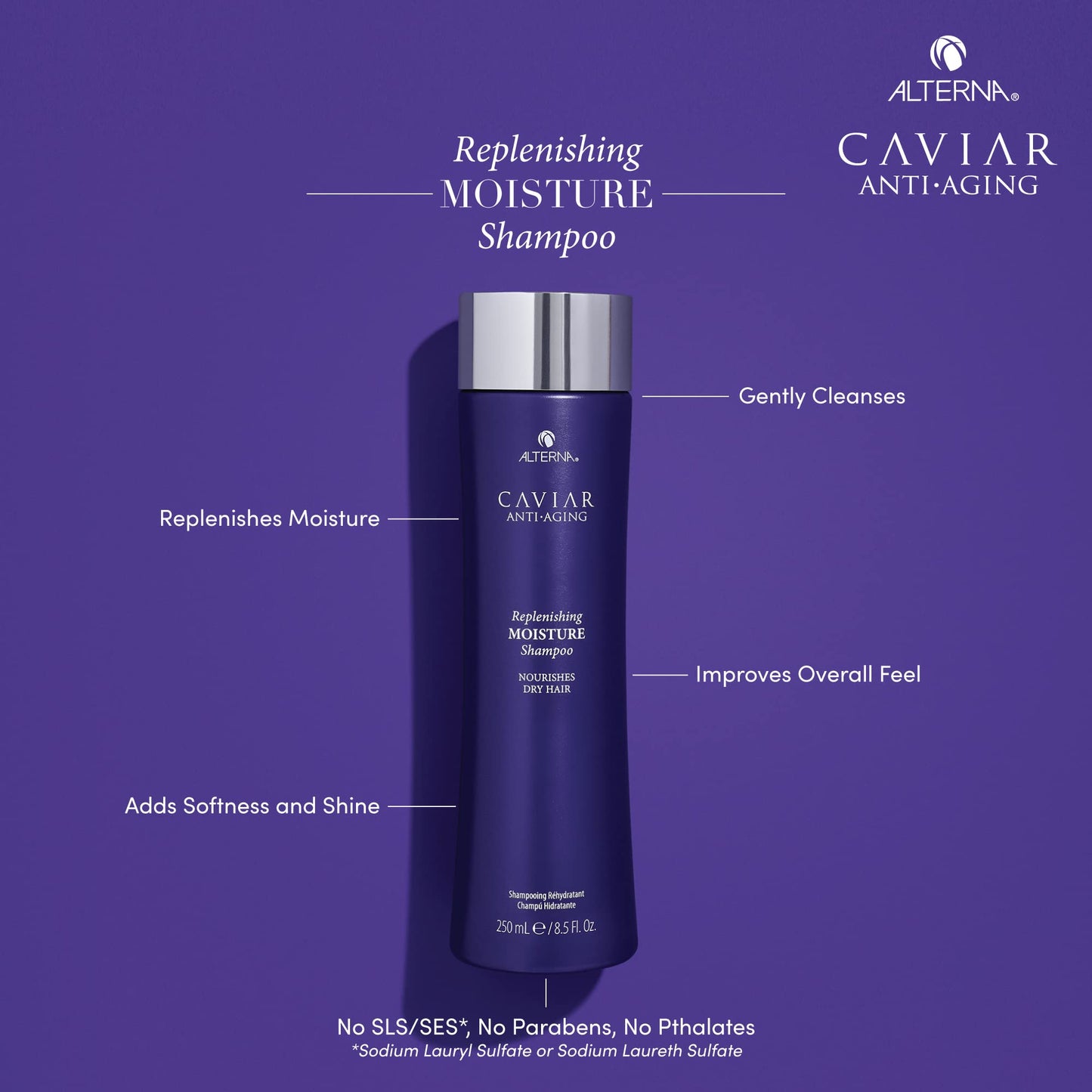 ALTERNA CAVIAR Anti Aging Replenishing Moisture Shampoo, 33.8 Ounce (Packaging May Vary)