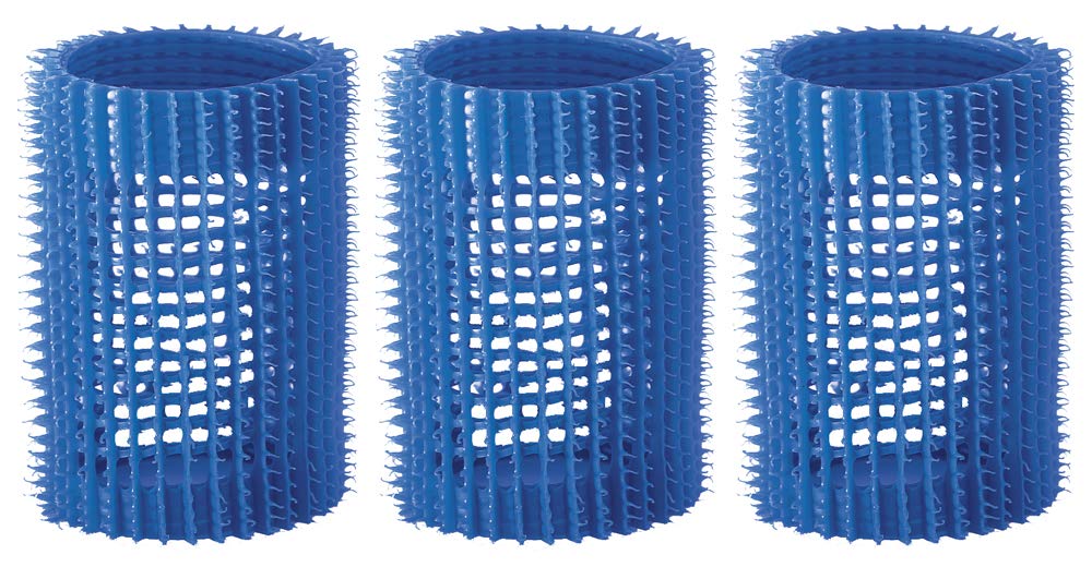 Olivia Garden Jet Set Self-Gripping Curler For Setting Or Perming (1 3/4" - 3 Count) Blue