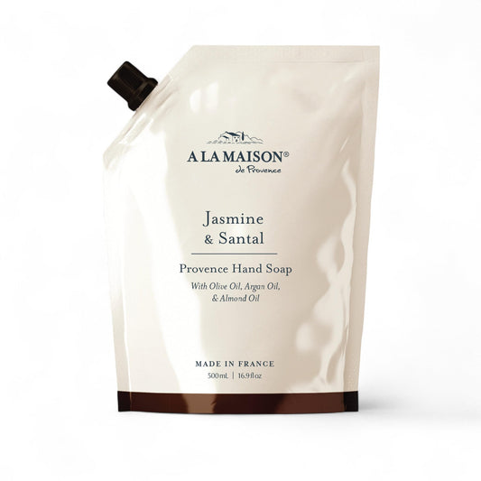 A LA MAISON Hand Soap Refill Pouch - Jasmine & Santal- Liquid Hand Wash Refill, Eco-Friendly & Recyclable - Plant-Based, Biodegradable, Made in France Beauty & Personal Care A LA MAISON