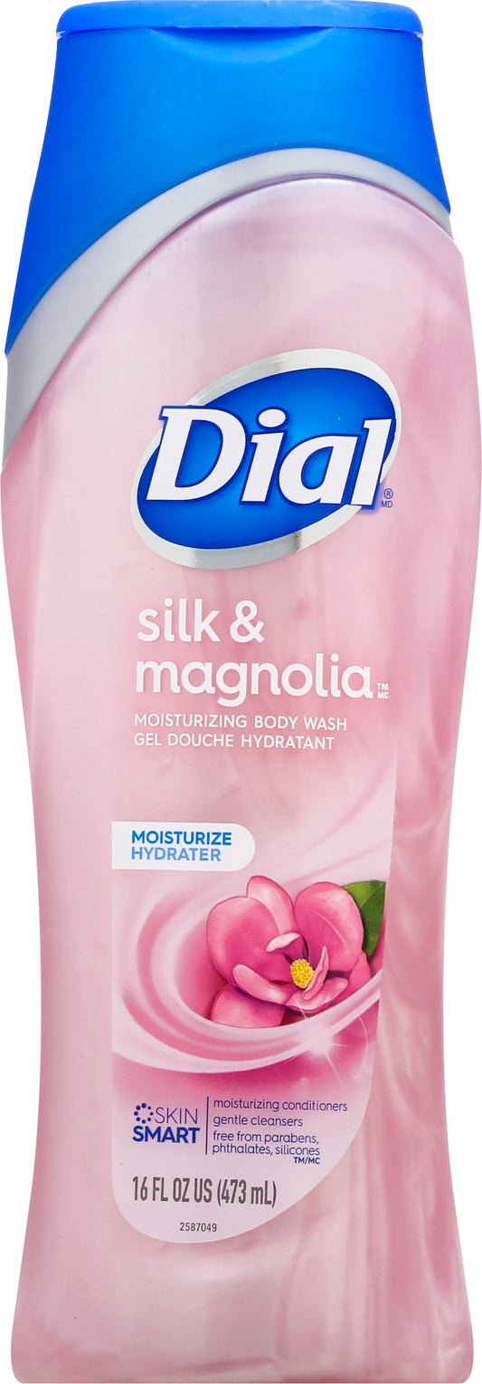 Dial Moisturizing Body Wash - Silk & Magnolia - Net Wt. 16 FL OZ (473 mL) (1 Bottle) (1) Beauty & Personal Care Dial
