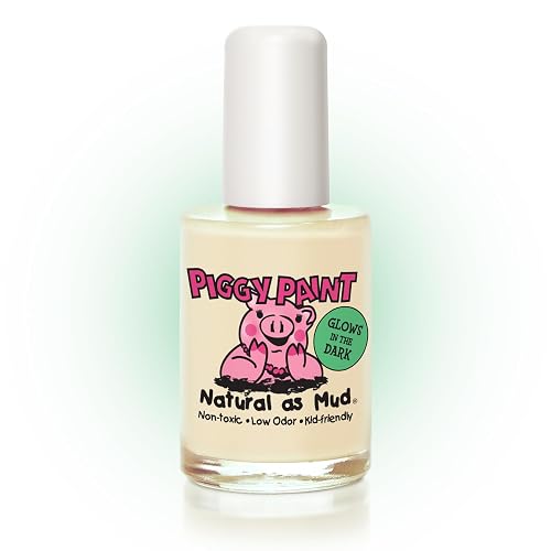 Piggy Paint | 100% Non-Toxic Girls Nail Polish | Safe, Cruelty-free, Vegan, & Low Odor for Kids | Radioactive (Clear, Glows in the Dark) Beauty & Personal Care Piggy Paint