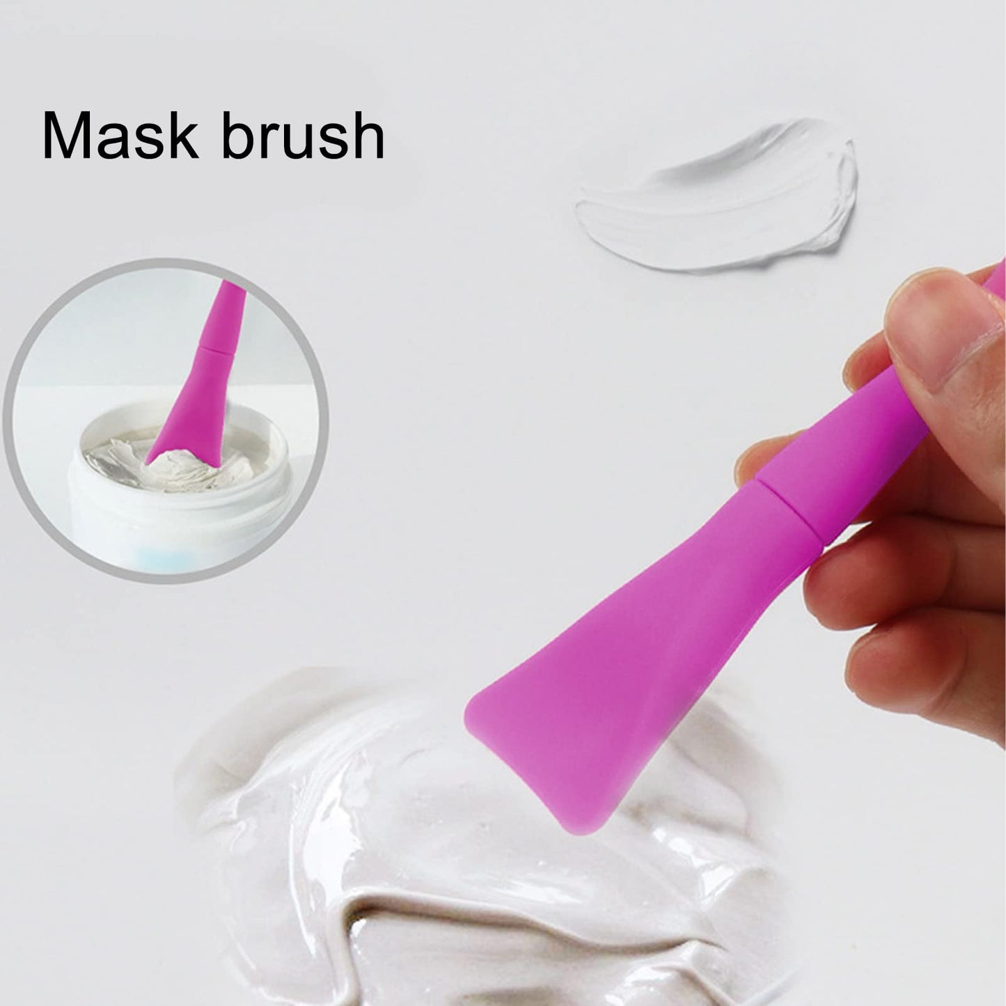 Multifunctional Silicone Shadow Makeup Stencil Mask Brush, Reusable Eye Stencil Tool for Cosmetics (Purple)