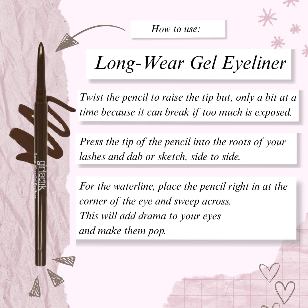 Girlactik Long-Wear Gel Liner - Pure Brown