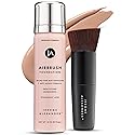 Jerome Alexander MagicMinerals AirBrush Foundation - 2 Piece Set with Airbrush Foundation and Kabuki Brush - Spray Makeup with Anti-aging Ingredients