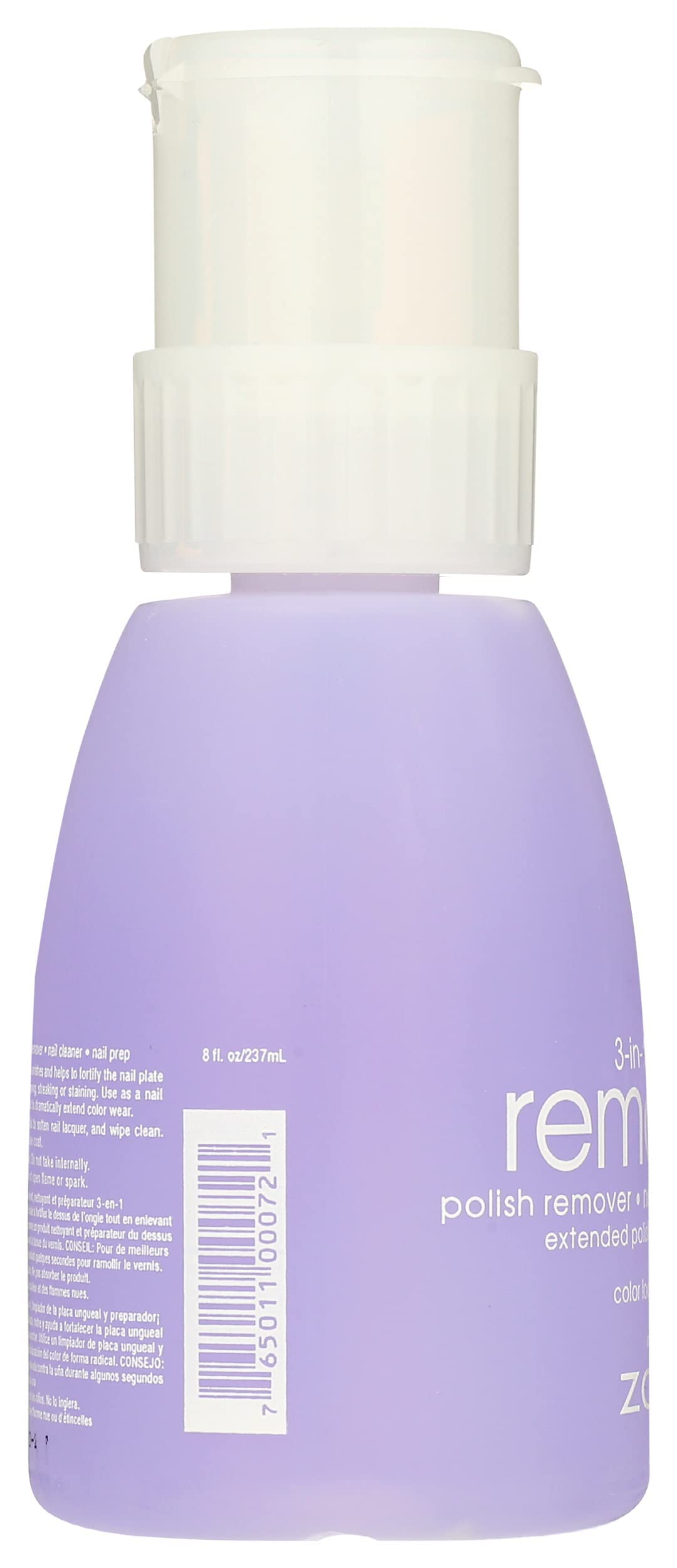 ZOYA Remove Plus 3 in 1 Formula - Liquid Polish Remover, Nail Cleaner, Nail Prep, 8 Fl Oz