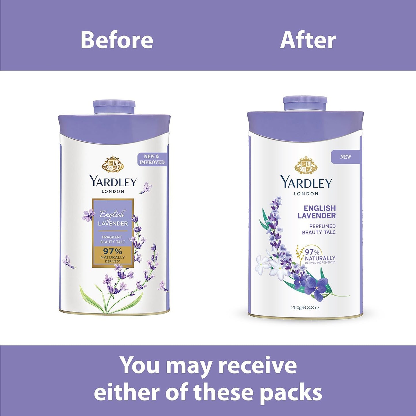 Yardley English Lavender Perfumed Talc | 250g ( 8.81 Ounce) | Pack of 1