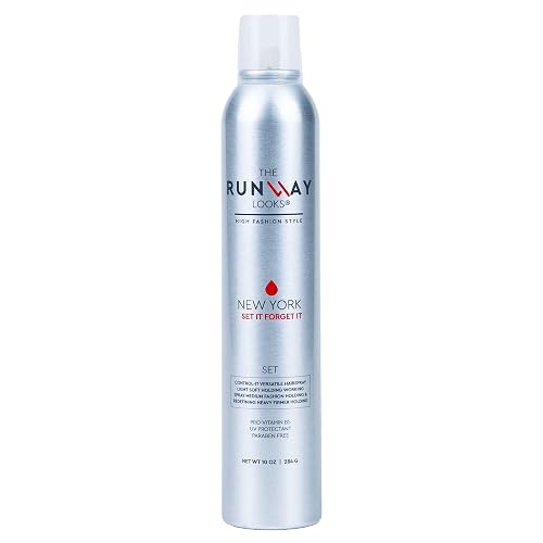 The Runway Looks Set It Forget It Control-It Versatile Hairspray, With Pro-Vitamin B5, Customizable Hold Levels For Versatile Styling, Leaves No
