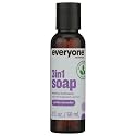 Everyone 3-in-1 Soap Body Wash, Bubble Bath, Shampoo, Travel Size, 2 Ounce (Pack of 1), Vanilla and Lavender, made with Essential Oils for Men