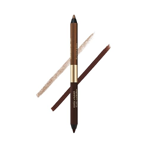 Estée Lauder Smoke and Brighten Long-Lasting Waterproof Kajal Eyeliner Pencil Duo, 0.03 Ounce, Dark Chocoloate/Rich Bronze