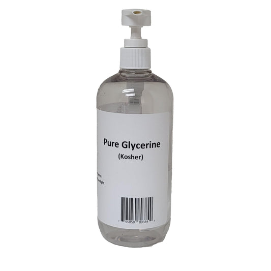 Nature's Will Pure Glycerine/Glycerin USP, FCC Grade For Cosmetic, Natural Moisturizer & Cleanser for Skin, Hair, Crafts, Soap Base Oil - Kosher