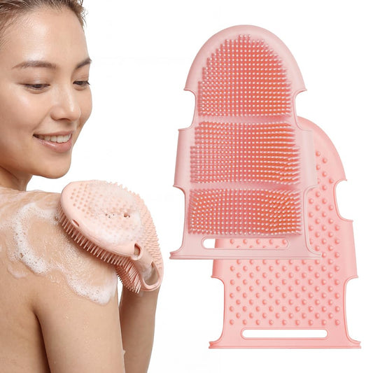 TADA Natural Beauty Dual Sided Silicone Body Scrubber, Exfoliating Shower Scrubber and Loofah Alternative for Daily Wet or Dry Use, Pink Beauty and Personal Care TADA BEAUTY