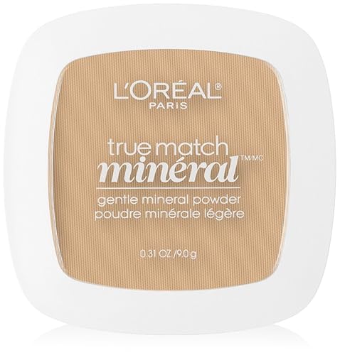 L’Oréal Paris True Match Mineral Pressed Powder, Nude Beige, 0.31 Ounce