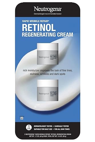 Neutrogena Rapid Wrinkle Repair Retinol Face Moisturizer, Fragrance Free, Daily Anti-Aging Face Cream with Retinol & Hyaluronic Acid to Fight Fine
