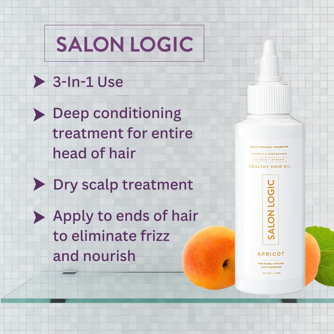 SalonLogic Shampoo, Conditioner, Spray, & Oil Set - Salon Quality, Keratin treatment, Naturally Scented, Hydrating, Moisturizing, Cleansing Treatment