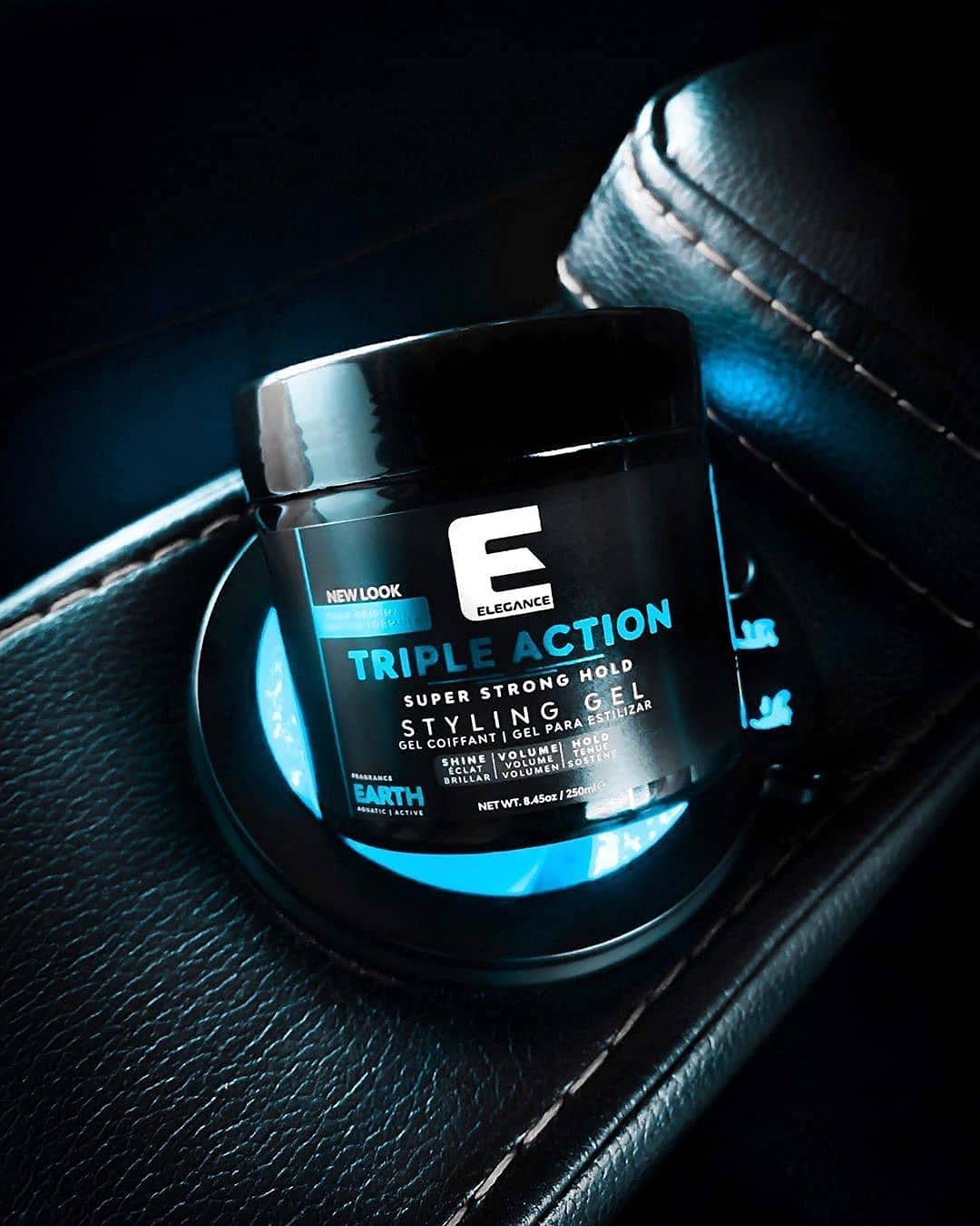 E Elegance Earth Fragrance Triple Action Hair Gel for Men And Women - Super Strong Hold, Extreme Volume, And Long Lasting Shine - Flake Free