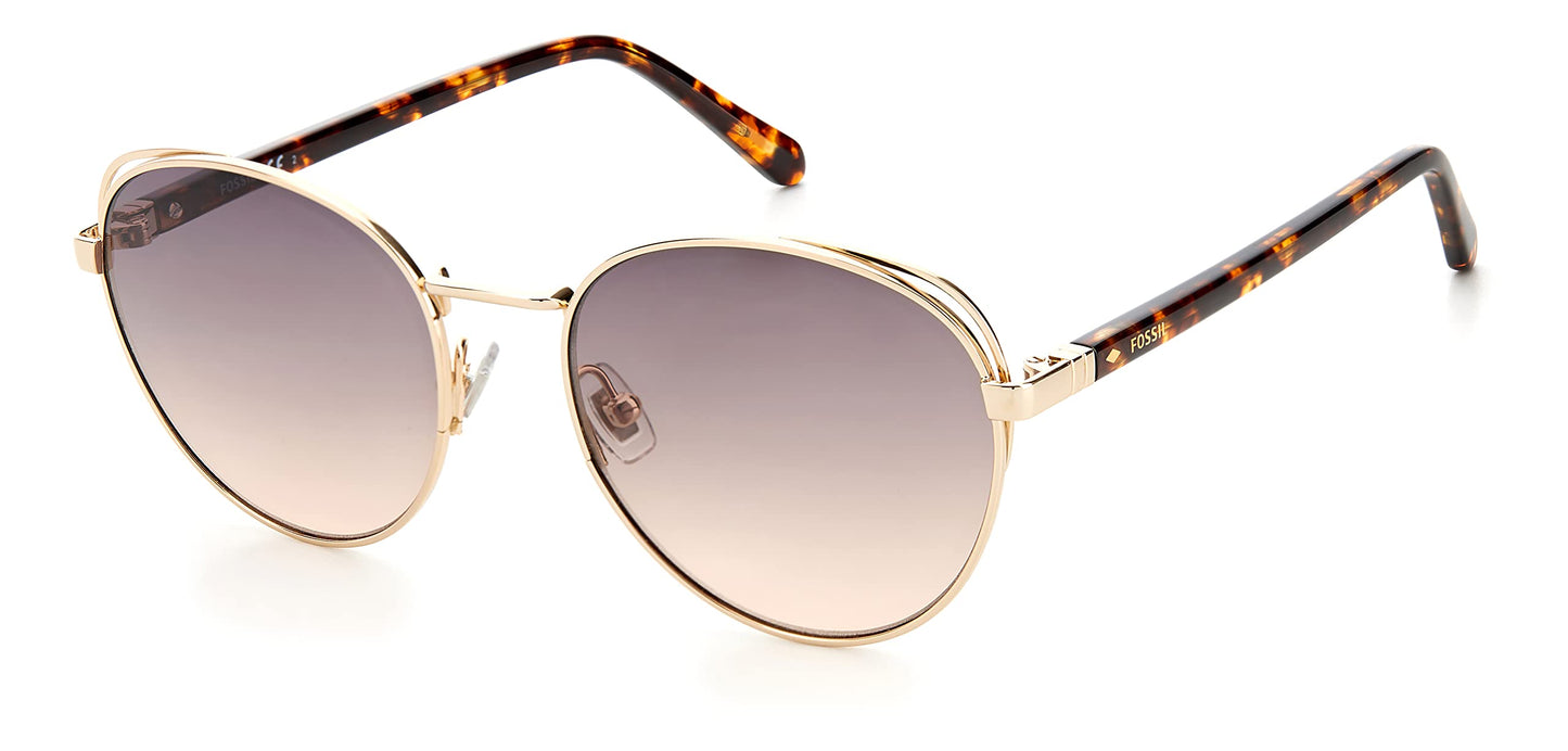 Fossil womens Fossil Female Style Fos 2107/G/S Sunglasses, Gold, 54mm 18mm US
