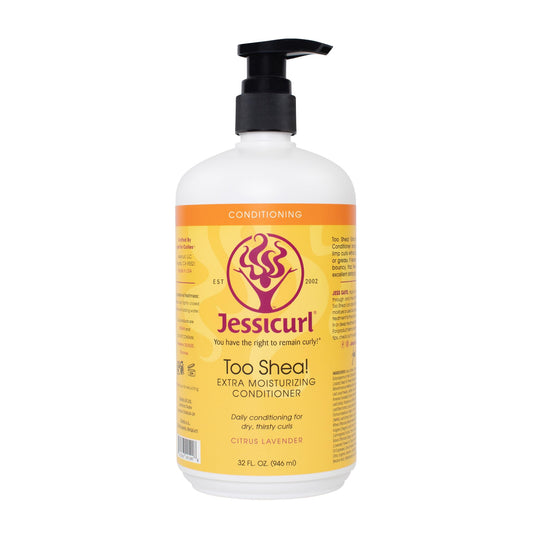 Jessicurl, Too Shea! Extra Moisturizing Conditioner for Curly Hair, Citrus Lavender, 32 Fl oz. Leave in Conditioner for Dry Hair, Anti Frizz Hair