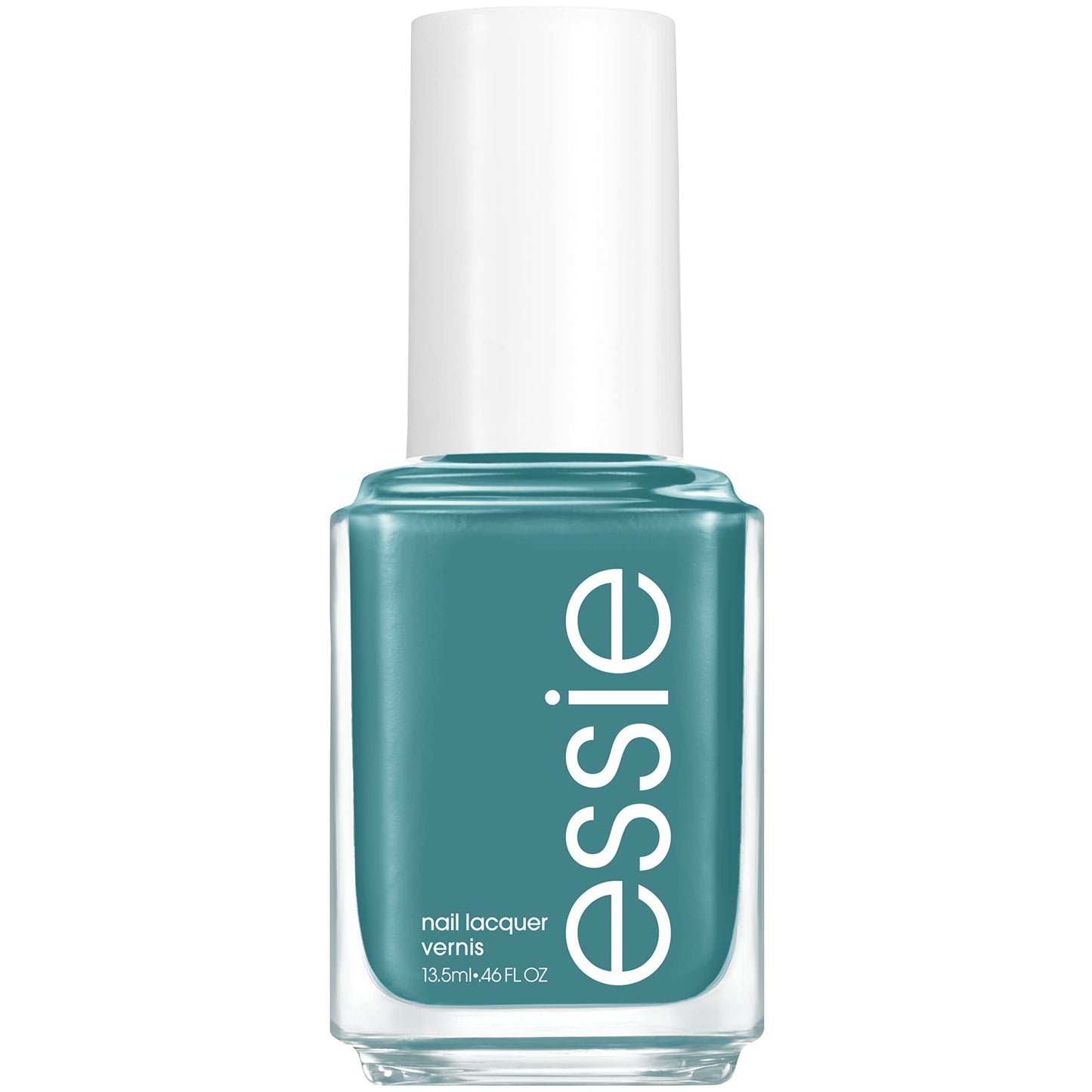 essie Nail Polish, Cream Finish, Transcend the Trend, Muted Teal-Blue, 8-Free Vegan, 0.46 fl. oz.