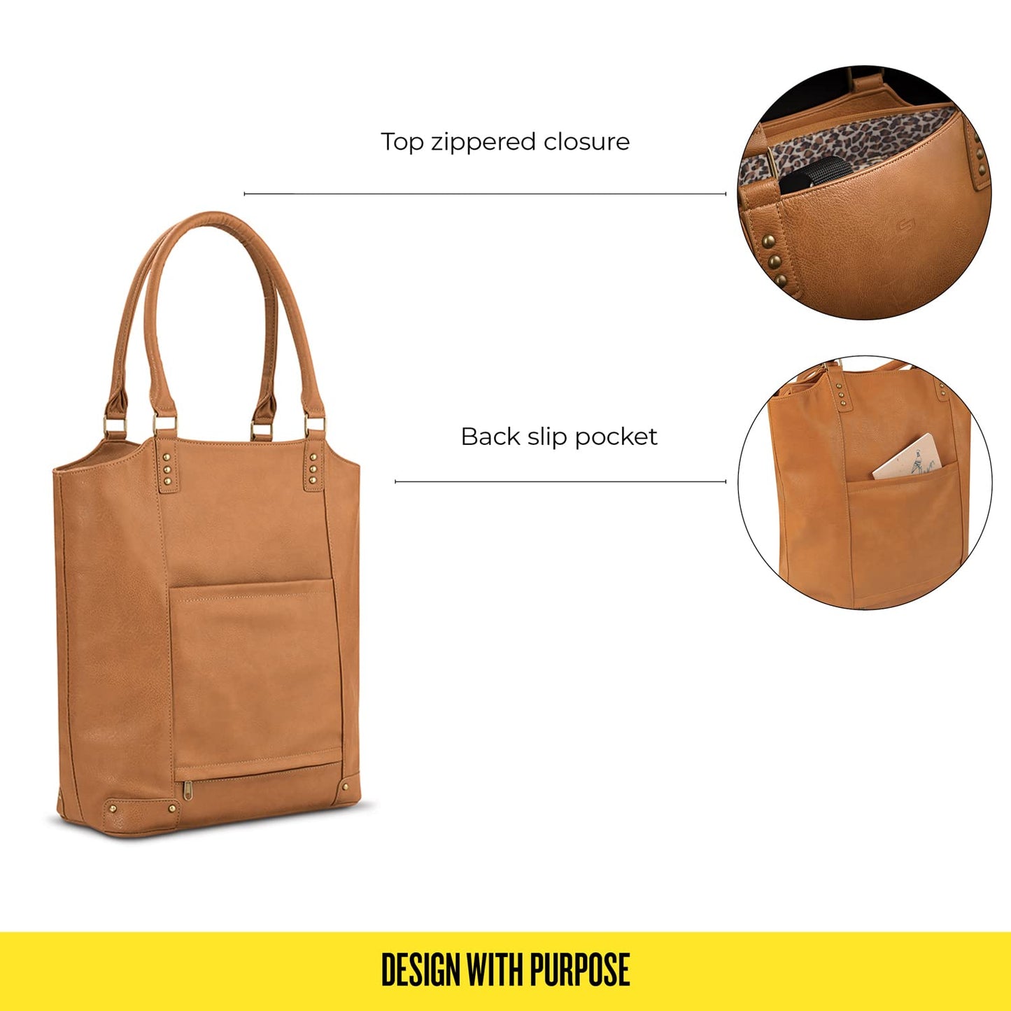 Solo Executive 15.6 Inch Bucket Tote, Espresso