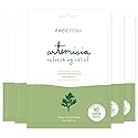 FACETORY K Beauty Face Mask Skin Care - ARTEMISIA REFRESHING RELIEF Sheet Mask with Artemesia Plant Extract | Soothes Redness & Breakouts (5 Pack)