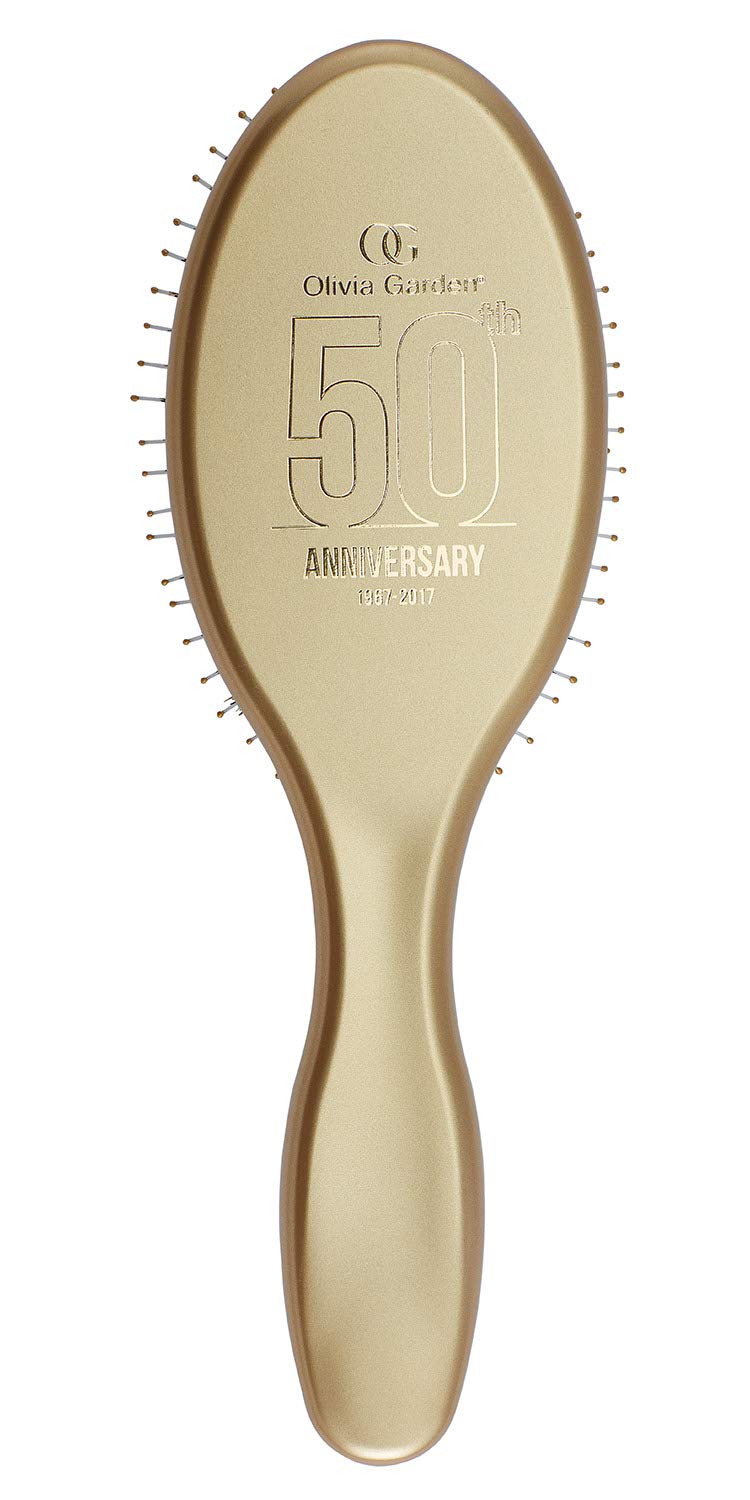 Olivia Garden Ceramic + Ion Supreme Styler Cushion Paddle Brush - Boar & Ionic for Shine, Frizz Control & Smoother Hair - Boar and Ionic Bristles