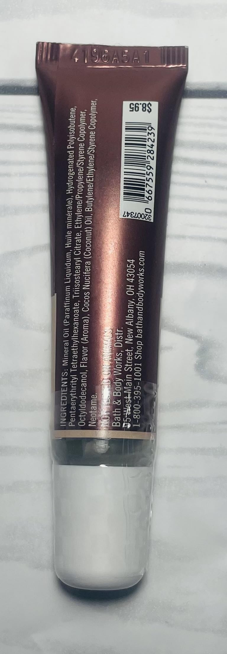 Bath & Body Works Sweet Coffee Bean Lip Gloss 0.47 Fl Oz Full Size